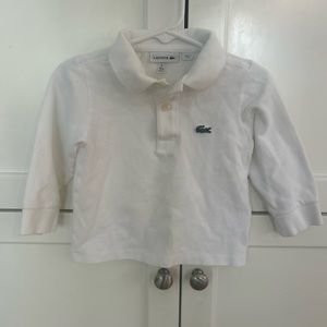 White long sleeve Lacoste Polo - Size 2